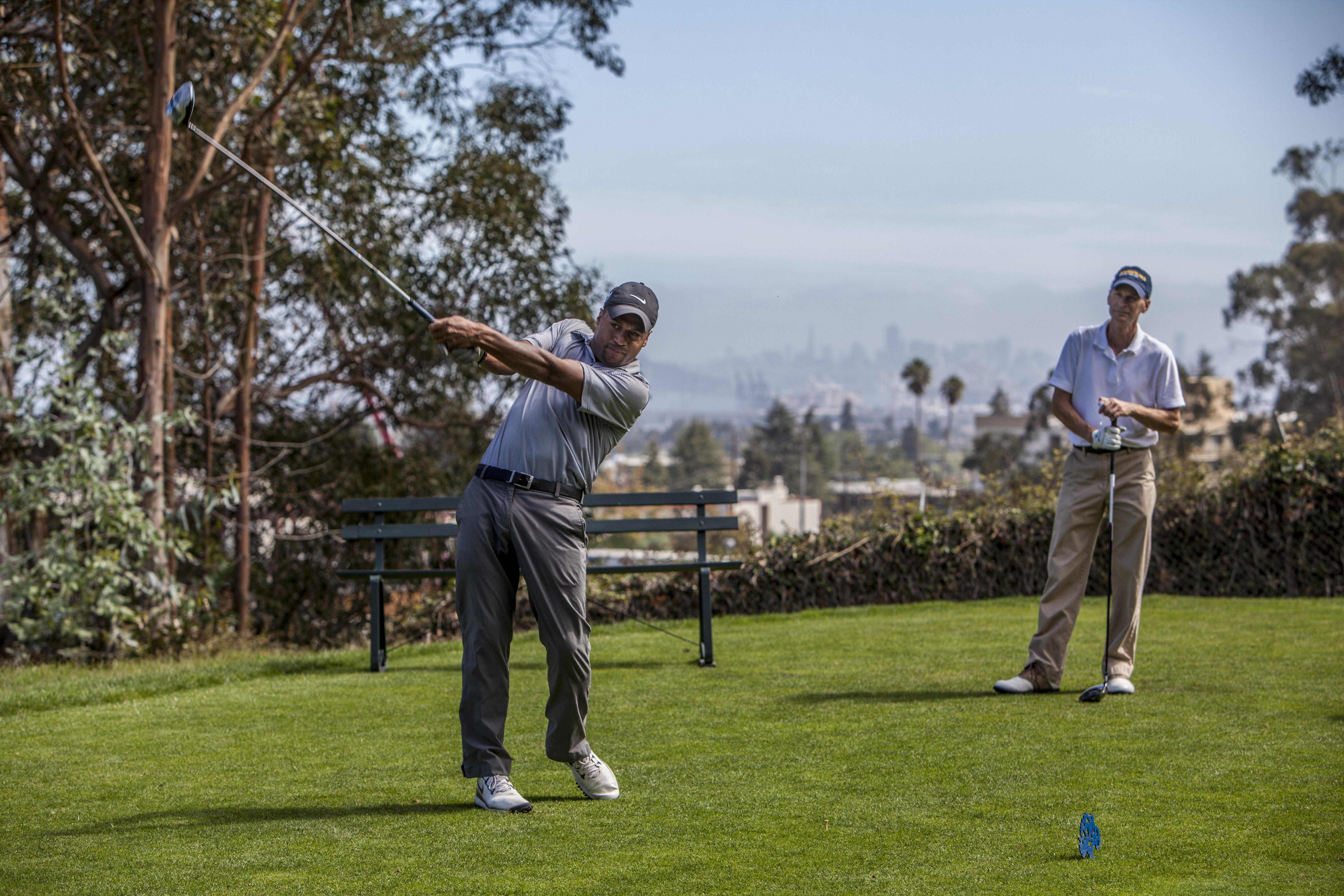 Playing golf at Alameda Health System Foundation's Annual Golf Classic